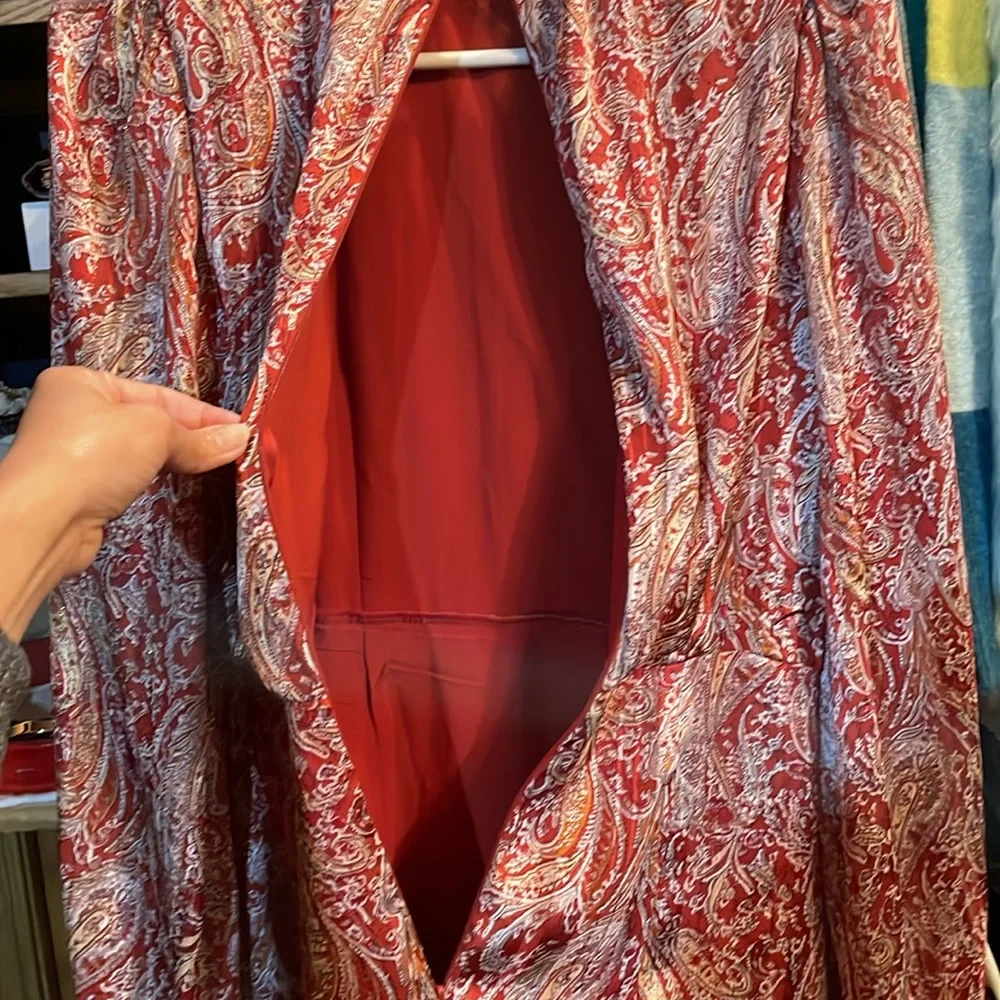 Lulus Paisley Long Sleeves Mini Cocktail Dress - Picture 10 of 13